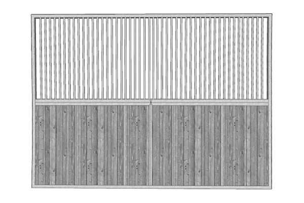 Une grille de séparation, module du Modulo Boxe